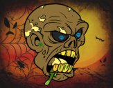 Desenho Cabeça de zombie pintado por pepe2002