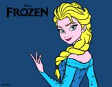 Desenho Elsa de Frozen pintado por maryely