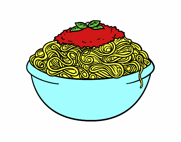 Desenho Espaguete pintado por jujuba16