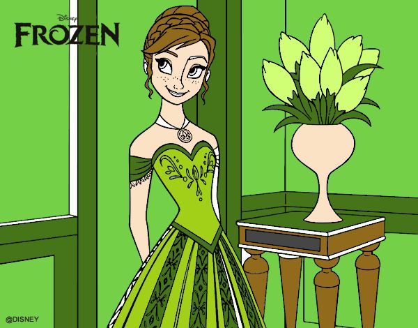 Desenho Frozen Princesa Anna pintado por anacfr
