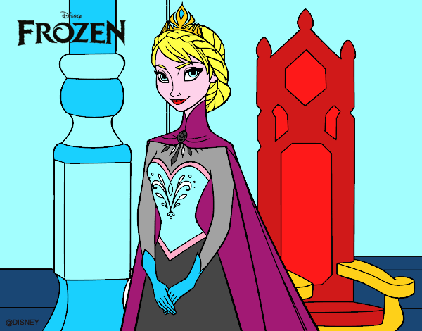 Desenho Frozen Rainha Elsa pintado por maryely