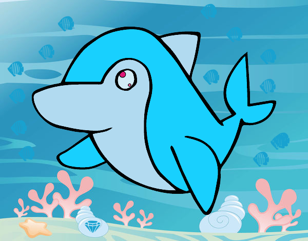 Desenho Golfinho-comum pintado por pepe2002