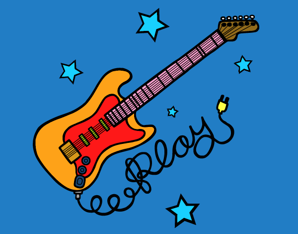 Guitarra e estrelas
