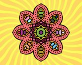 Desenho Mandala árabe pintado por NELIZE