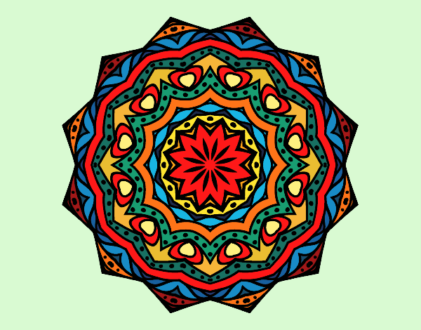 Desenho Mandala com estrato  pintado por BRisa