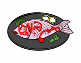 Desenho Placa de peixes pintado por muriloca