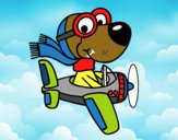 Desenho Cachorro aviador pintado por LYasser