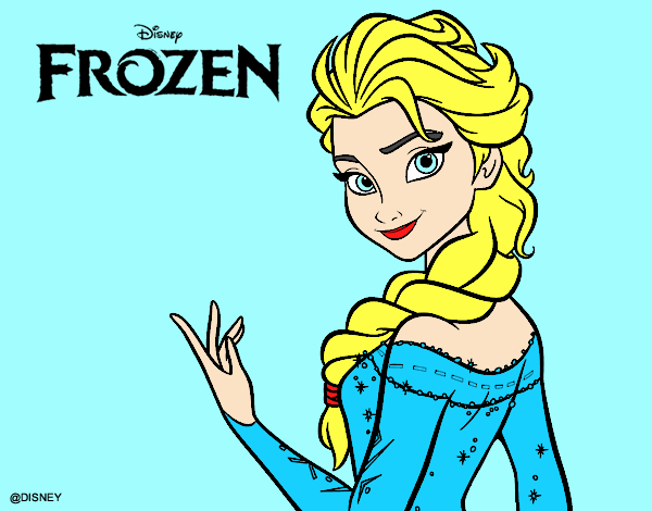Desenho Elsa de Frozen pintado por Rafa25