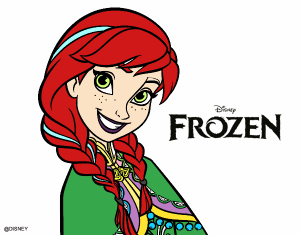 Desenho Frozen Anna pintado por taiy