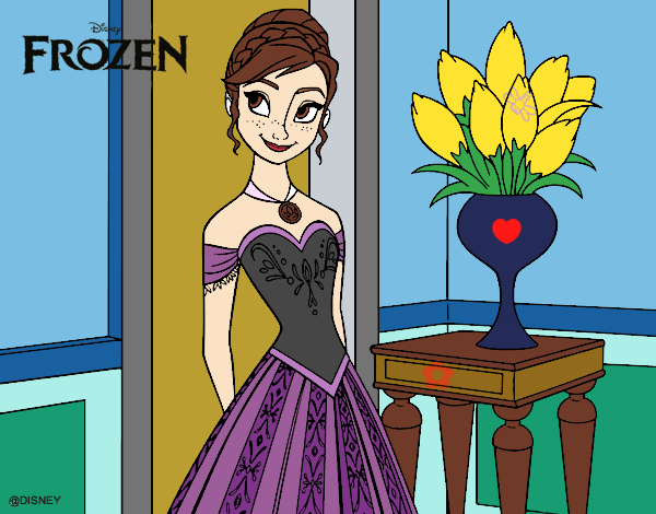 Desenho Frozen Princesa Anna pintado por isabelucas