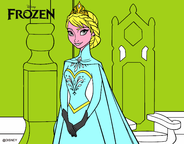 Desenho Frozen Rainha Elsa pintado por isabelucas