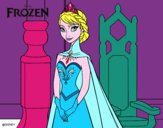 Desenho Frozen Rainha Elsa pintado por marcieli 