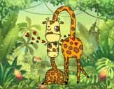 Desenho Mamã girafa pintado por marilurdes