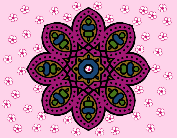 Desenho Mandala árabe pintado por shirloka