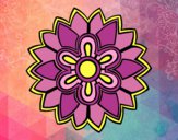 Desenho Mandala em forma flor weiss pintado por ale3170