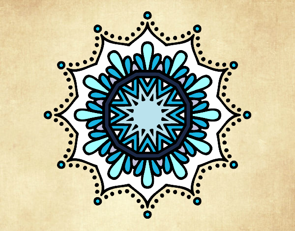 Mandala flor de neve