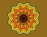 Desenho Mandala flores de girassol pintado por shirloka