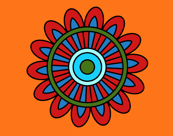 Desenho Mandala solar pintado por shirloka