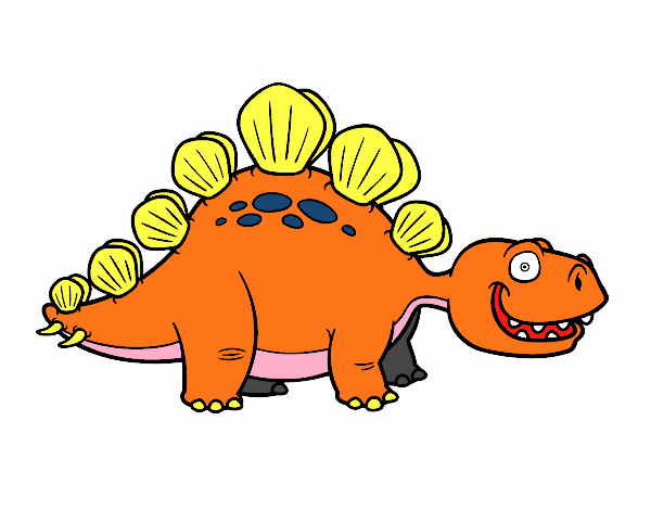 Desenho O estegossauro pintado por daviname