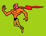 Desenho Super herói poderoso pintado por ZecaDiniz