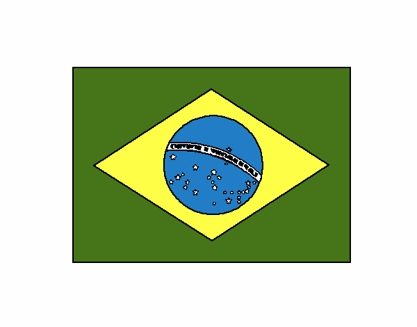 Desenho Brasil pintado por xaiene
