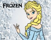 Desenho Elsa de Frozen pintado por taiy