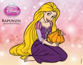 Desenho Entrelaçados - Rapunzel com luzes flutuantes pintado por sonhadora