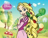 Desenho Entrelaçados - Rapunzel e Pascal pintado por taiy
