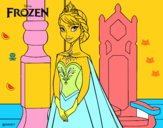 Desenho Frozen Rainha Elsa pintado por Sophiaciar