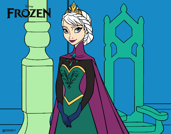 Desenho Frozen Rainha Elsa pintado por Margarida-