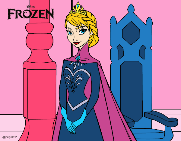 Desenho Frozen Rainha Elsa pintado por sonhadora