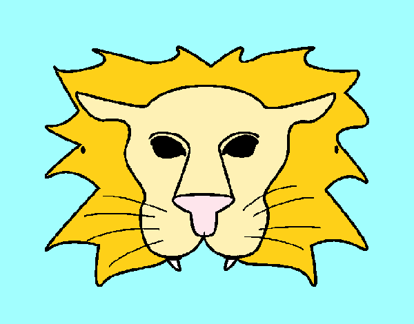 Desenho Leão pintado por Margarida-