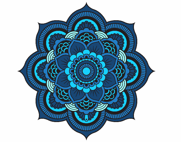 Desenho Mandala flor oriental pintado por AlineAC