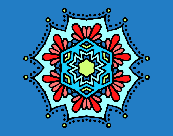 Mandala flor simétrico