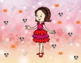 Desenho Menina com vestido de baile pintado por sonhadora