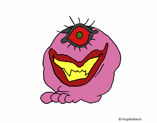 Desenho Monstro de um olho pintado por brunna2004