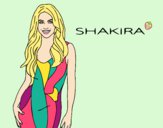 Desenho Shakira pintado por Luminhaa