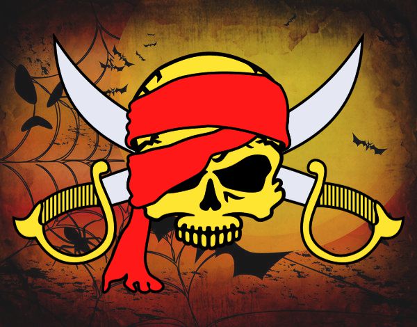 Desenho Símbolo pirata pintado por Kenn