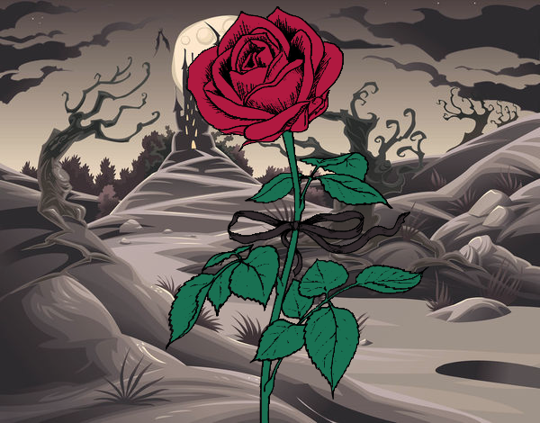 Desenho Uma rosa pintado por Leidy