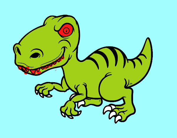 Desenho Dinossauro velociraptor pintado por VitoriaSDP
