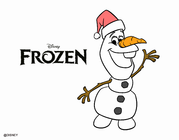 Desenho de Frozen Olaf em Natal pintado e colorido por Usuário não  registrado o dia 06 de Agosto do 2015
