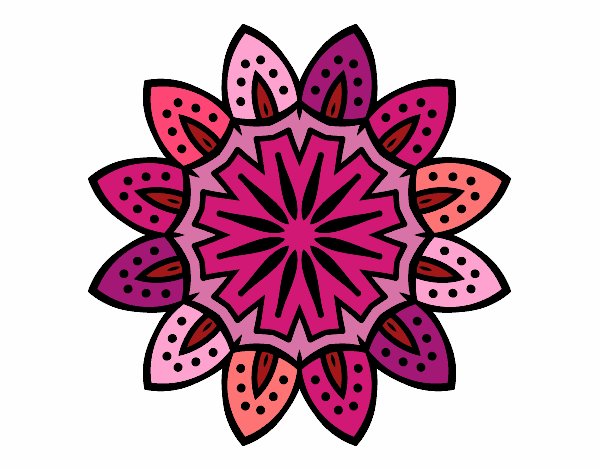 Desenho Mandala com pétalas pintado por mcardoso