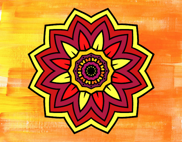 Desenho Mandala flores de girassol pintado por ale3170