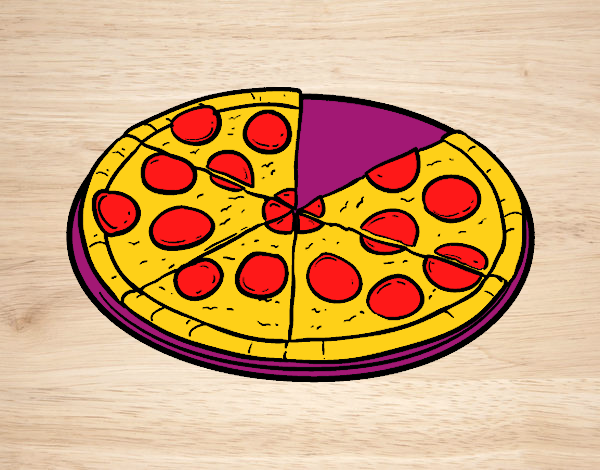 Desenho Pizza italiana pintado por alicev