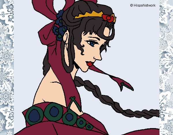 Desenho Princesa chinesa pintado por Leidy