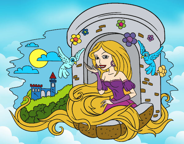 Desenho Princesa Rapunzel pintado por sonhadora