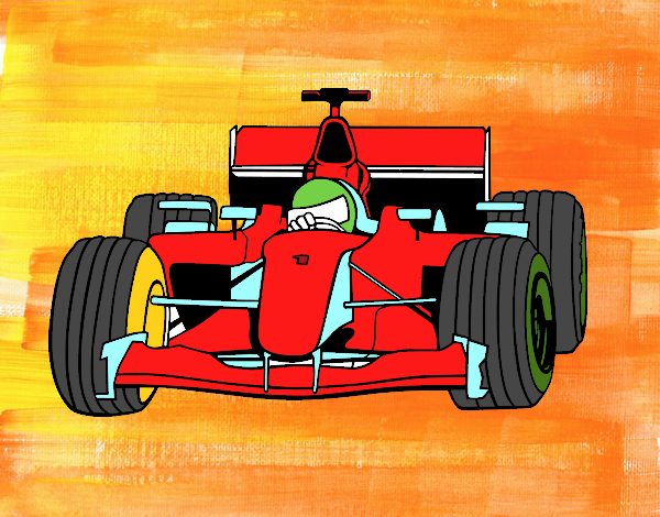 Desenho Carro de F1 pintado por Miguelista