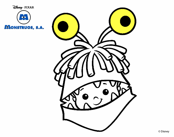 Desenhos de Boo de Monstros S.A. para Colorir e Imprimir