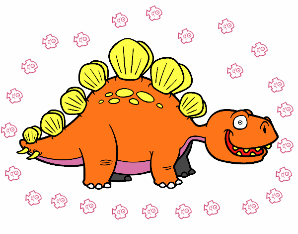 Desenho O estegossauro pintado por daviname