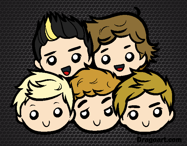 Desenho One Direction 2 pintado por nand